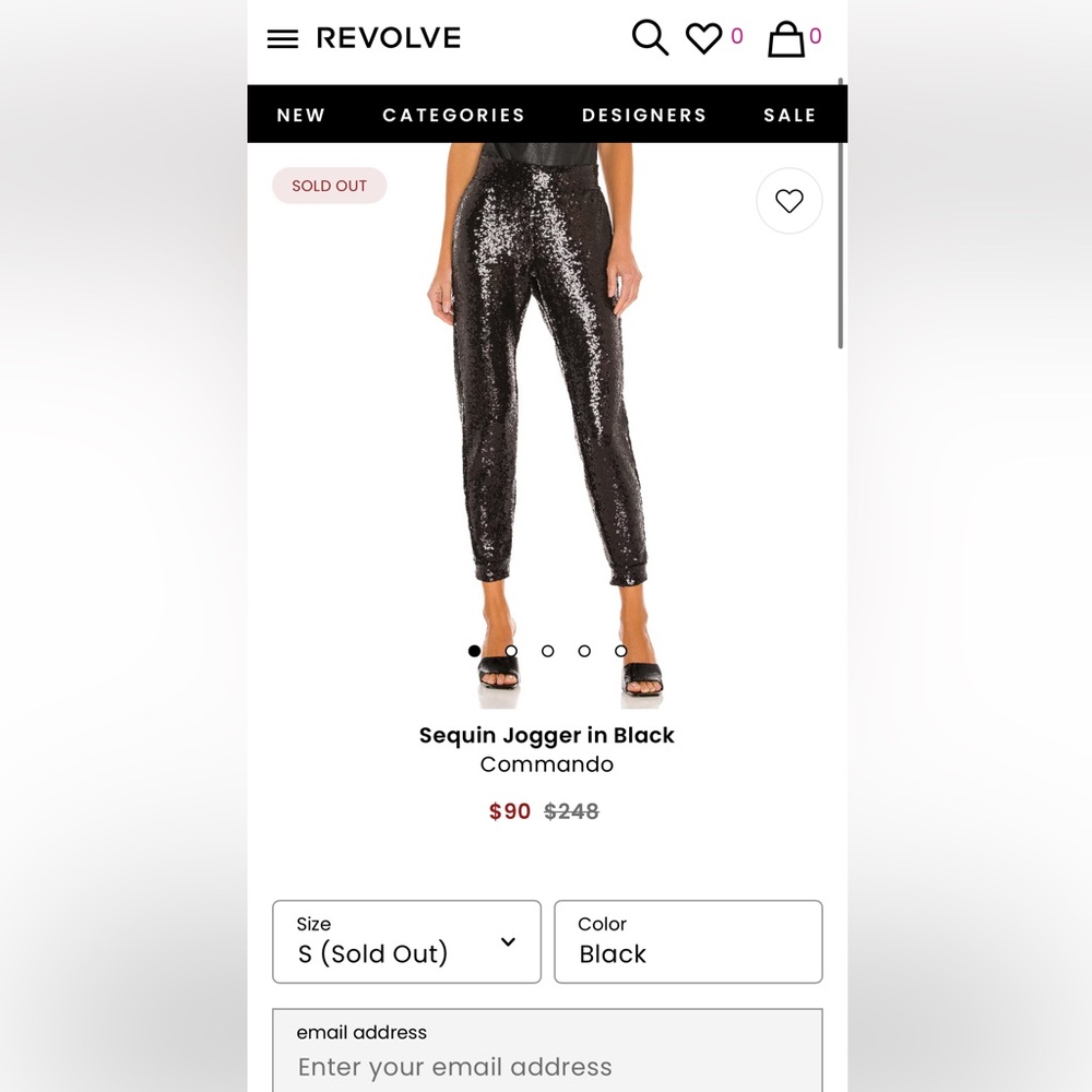 Commando Sequin Jogger Black Size Small - image 7